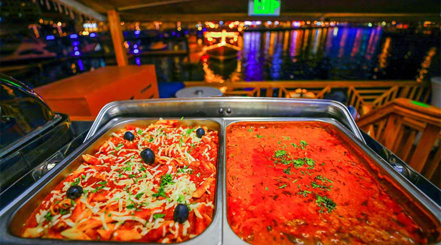 dhow cruise dubai food